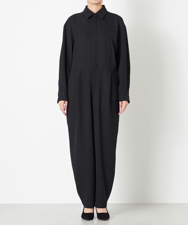 NAVE ウォッシャブルツイル ジャンプスーツ ブラック系