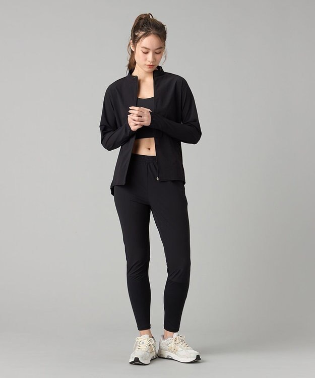 Chacott ランナーズパンツフルジップジャケット ブラック