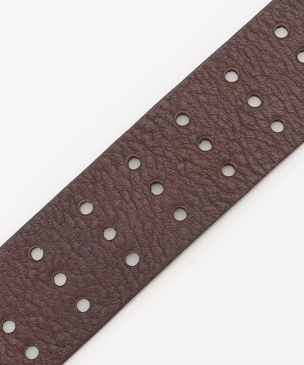 JOSEPH ABBOUD 【日本製・35㎜】オイルシュリンク ベルト ダークブラウン系