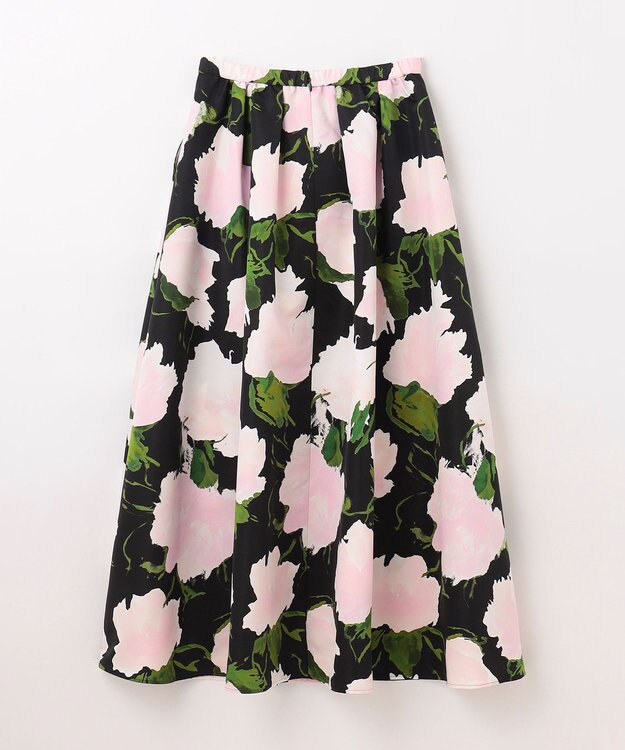 GRACE CONTINENTAL グログランボタニカルスカート ブラック