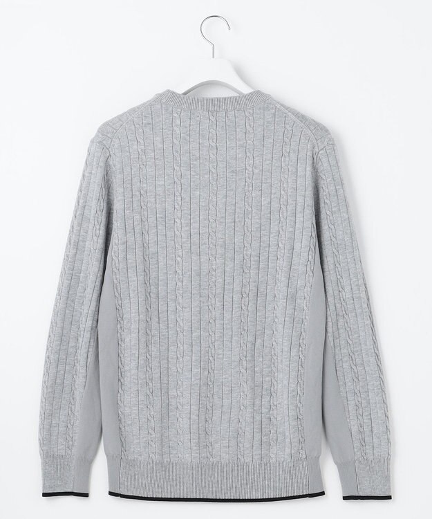 23区GOLF 【MEN/キングサイズ】ストレッチ カラーニット ライトグレー系