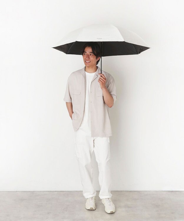 MOONBAT 【晴雨兼用/UVカット率99%】マッキントッシュ フィロソフィー (MACKINTOSH PHILOSOPHY)  折りたたみ日傘 バーブレラ サンプロテクトシリーズ（SUNPROTECT） 60cm オフホワイト