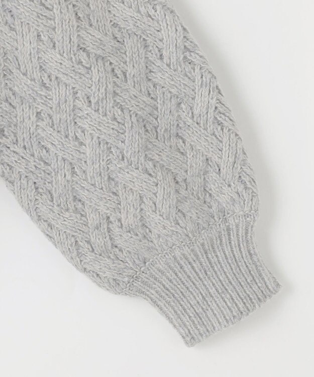 ANY SIS 【洗える】ミックスカラー ニット ライトグレー