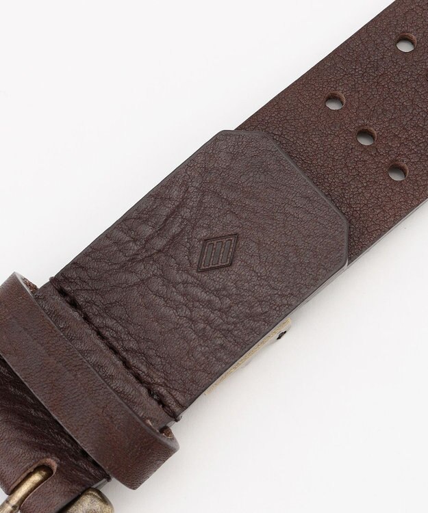 JOSEPH ABBOUD 【日本製・35㎜】オイルシュリンク ベルト ダークブラウン系