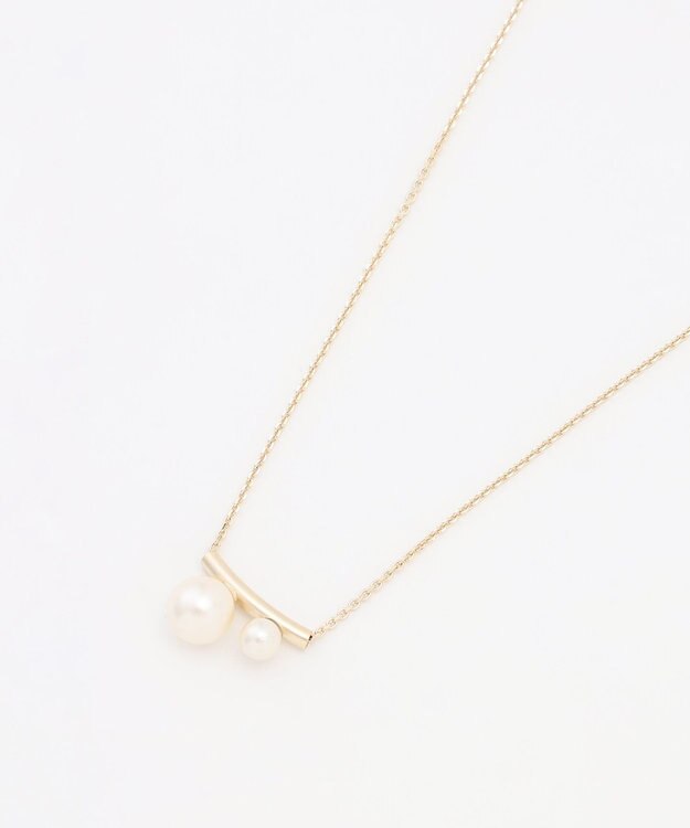 J.PRESS LADIES ダブルパール ネックレス ケシウスゴールド系