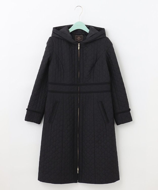 TOCCA LAURA キルティングロングコート ブラック系
