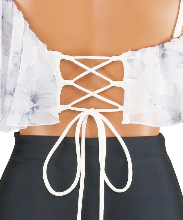 San-ai Resort（三愛水着楽園） 【SALE】軽い着け心地でしっかり盛れる【楽盛り水着】　ワイヤービキニ　7S・9M・11L　【San-ai Resort（サンアイリゾート）】 ホワイト×グレー