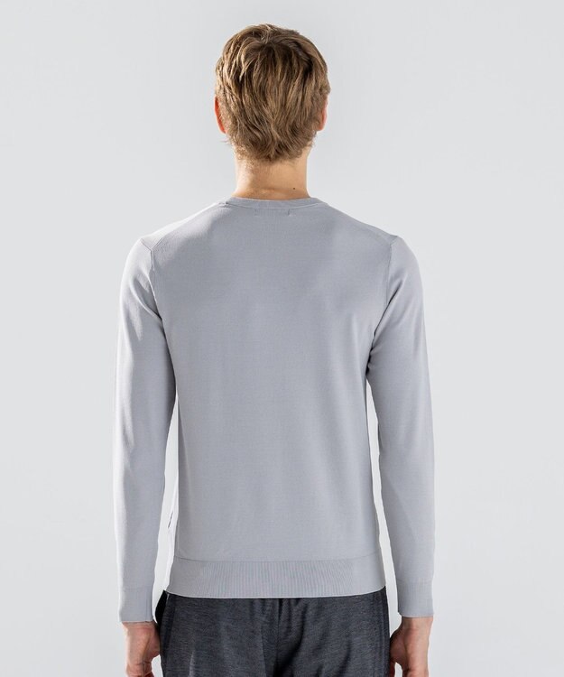 JOSEPH HOMME 【ストレッチ】リュクスレーヨン　クルーネック長袖ニット ライトグレー系