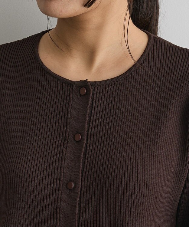 CRAFT STANDARD BOUTIQUE ポリエステルペプラムチュニック Brown