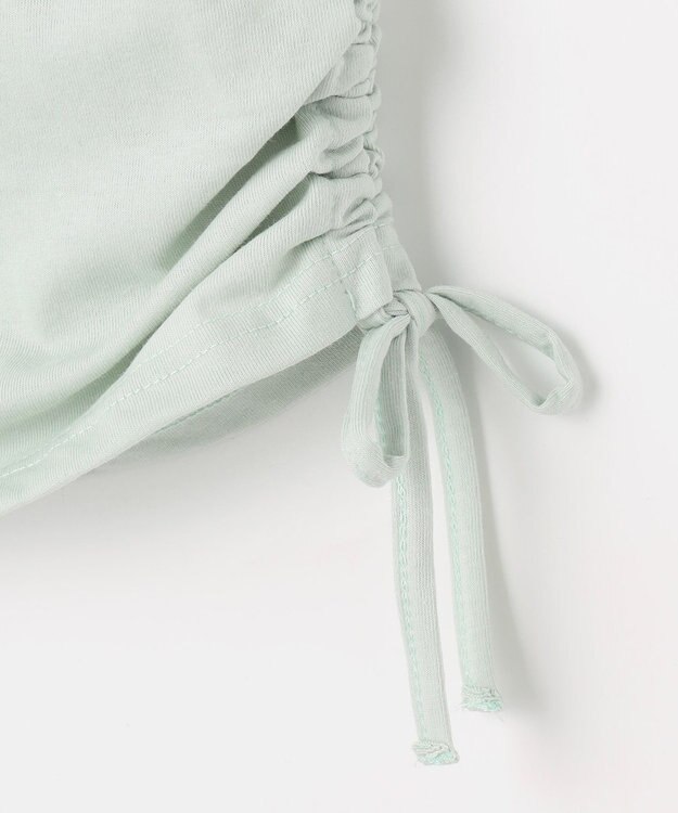 ANY KIDS 【洗濯機可能】ドロスト 裾リボンTシャツ ミント