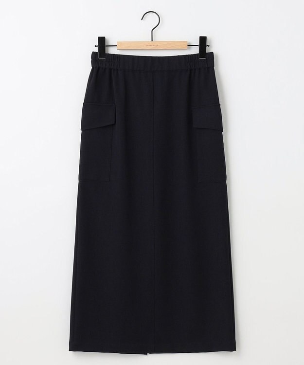SHARE PARK LADIES フラップポケットタイトスカート ネイビー系