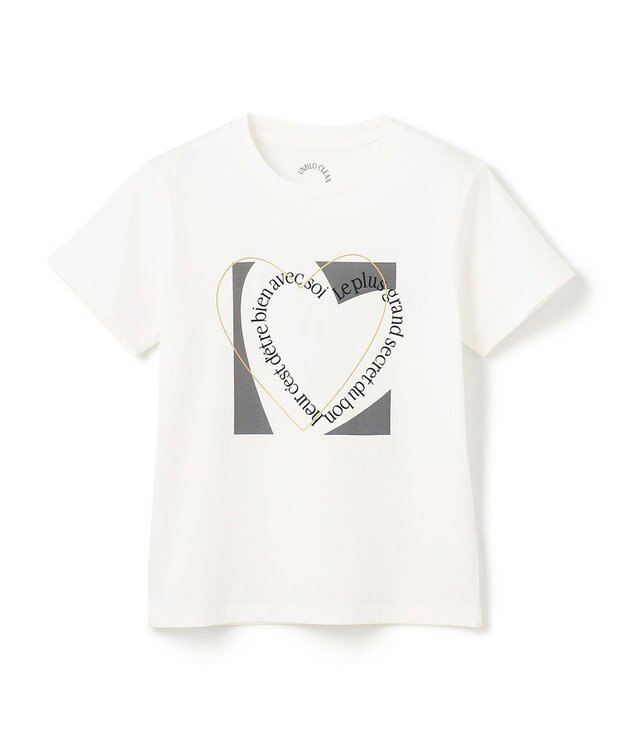 UNFILO 【110-150cm】CLEAN Tee(UNISEX) オフ[チャコールハート]