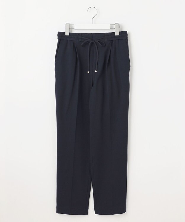自由区 L ライトフィールジャージータックテーパード パンツ ネイビー