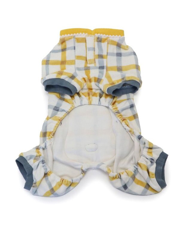 PET PARADISE スヌーピー サーモキープ ロンパース 《ひょこっと柄》 小型犬 ホワイト×イエロー