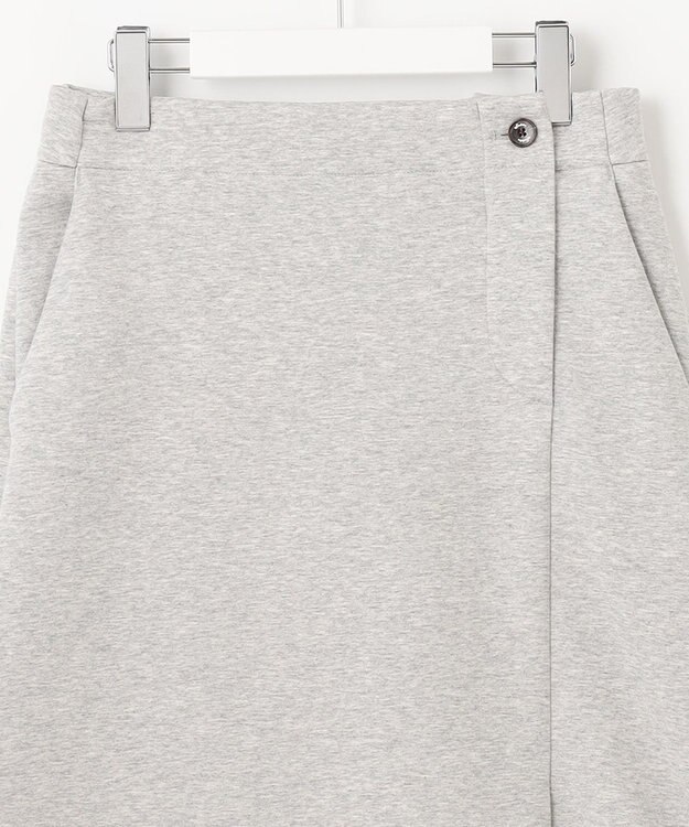 23区GOLF 安心の長めの着丈【23Fondation/WOMEN】スクエア スカート ライトグレー系