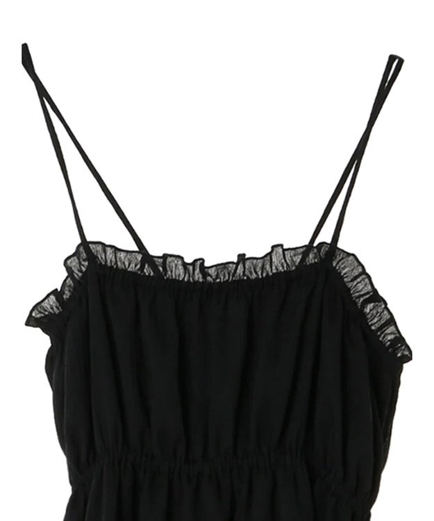 Green Parks ａ．バックオープンキャミワンピース Black