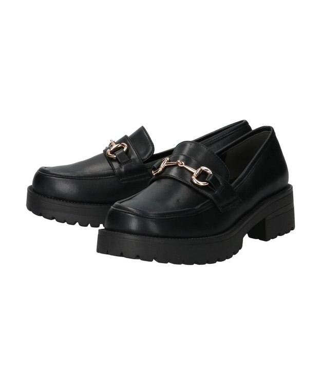 earth music&ecology ＯＲｉｅｎｔａｌ　ＴＲａｆｆｉｃ　厚底ビットローファー Black