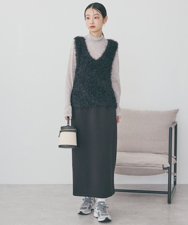 AMERICAN HOLIC テープヤーンニットベスト Black