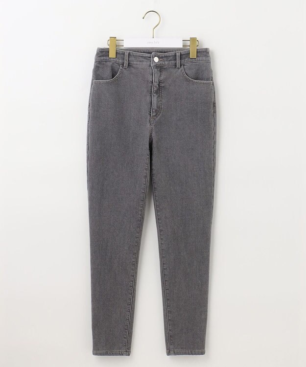 ANY SIS 【洗える/裏起毛】スフレ デニム グレーデニム