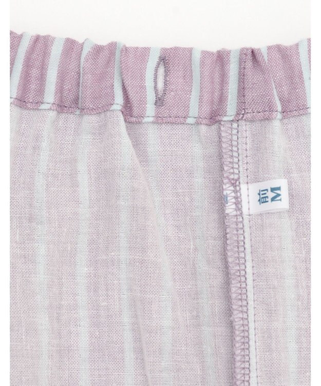 Wing パジャマ 長袖 長ズボン 綿100% 二重ガーゼ素材 すっきりとしたシルエット 通気性（身生地部） シャツタイプ 上下セット レディース EP6000 ウイング／ワコール パープル