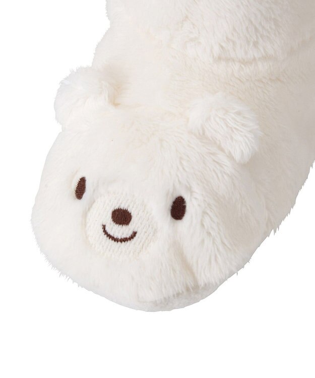 MIKI HOUSE HOT BISCUITS 【ミキハウス】【12cm】 マイクロファー ロングブーティ 白×黄