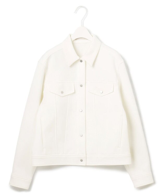 ICB 【洗える】 コンパクトダンボールニット ジャケット アイボリー系