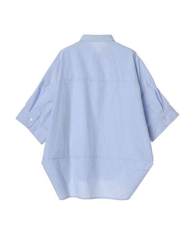 AMERICAN HOLIC ＵＶカットバックドレープシャツ Sax