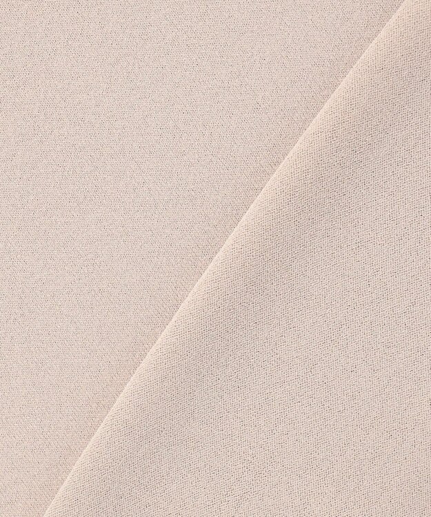 自由区 【大人のバイカラー】ライトクレープストレッチ プルオーバー ベージュ×ライトラベンダー