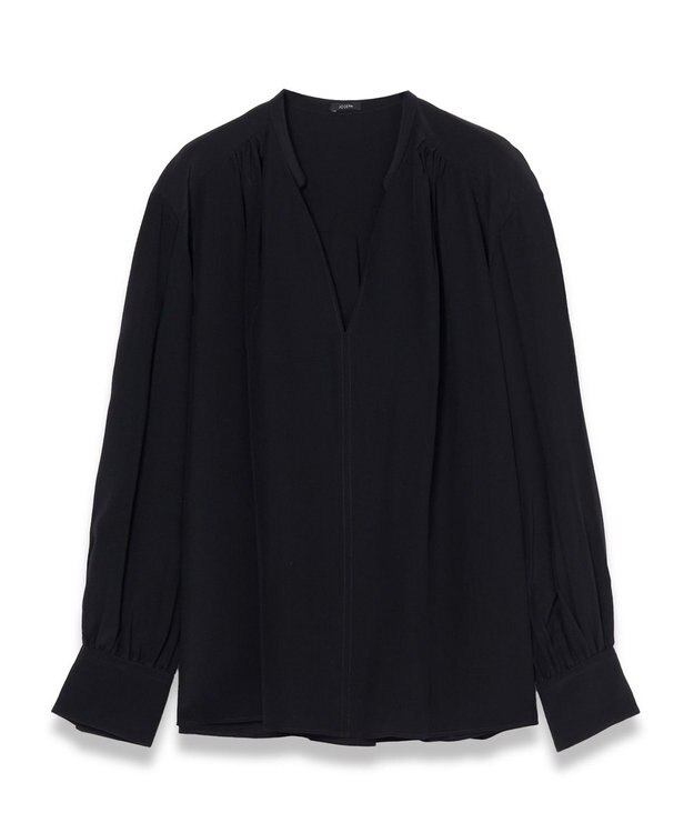 JOSEPH ニューCDC　オープンネックブラウス Black