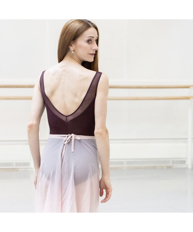 Chacott 【Nela ライン】ノースリーブレオタード マホガニー