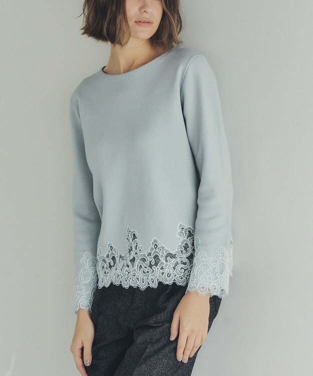 YECCA VECCA レースヘムニット Mint