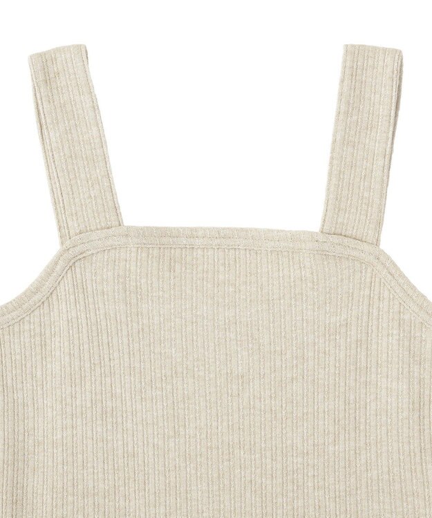 earth music&ecology チェーンリブラメカットタンクトップ Beige