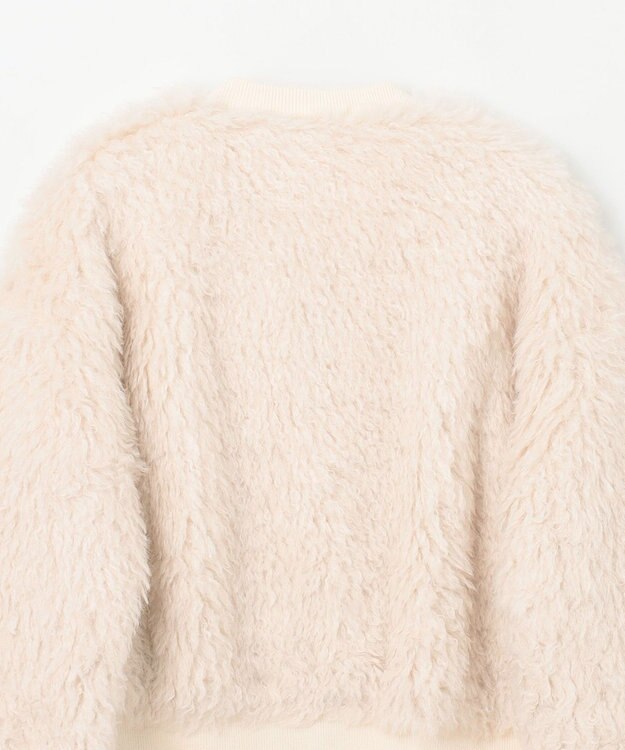 GRACE CONTINENTAL フェイクファーニットカーディガン ホワイト