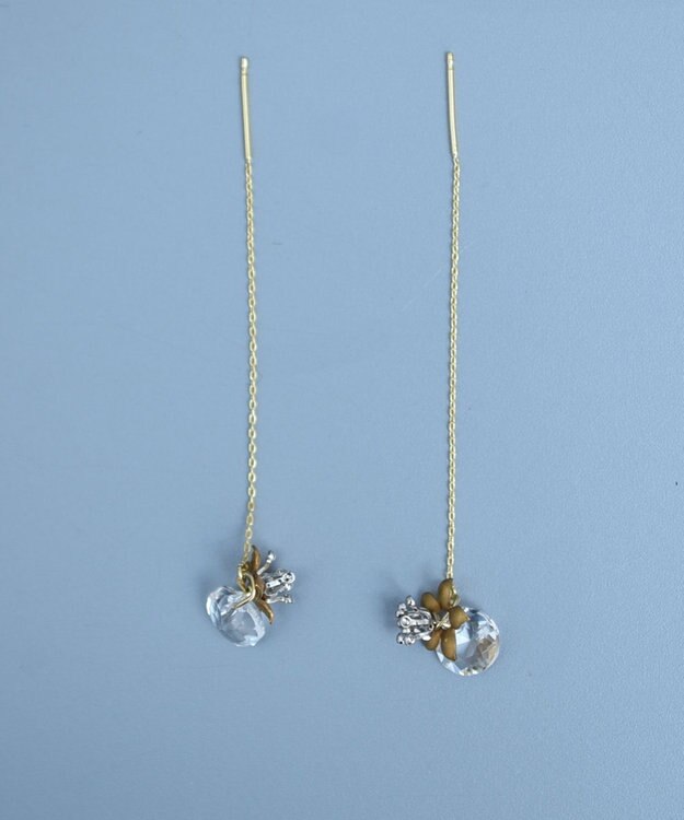 monshiro ウインターコスモスアメリカンピアス シルバー×ゴールド