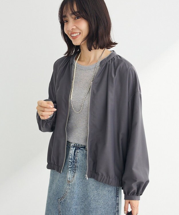 Green Parks シアーワッフルプルオーバー Gray