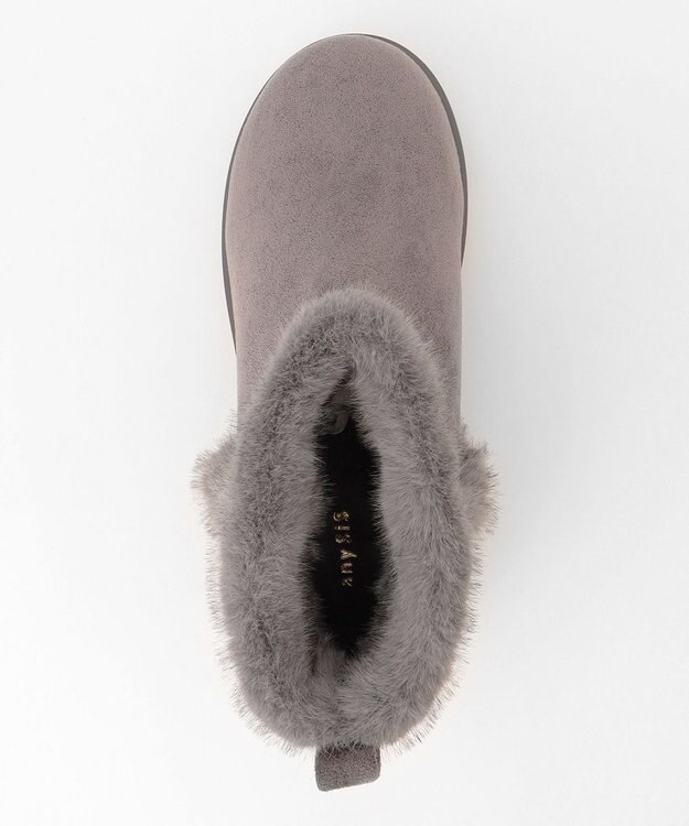 ANY SIS 【23.0~24.0cm】ボリュームソールフェイクムートン ブーツ ライトグレー