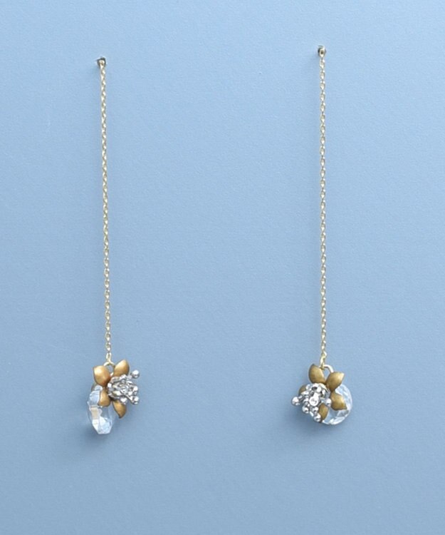 monshiro ウインターコスモスアメリカンピアス シルバー×ゴールド