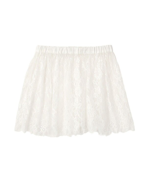 earth music&ecology レースレイヤードスカート Off White