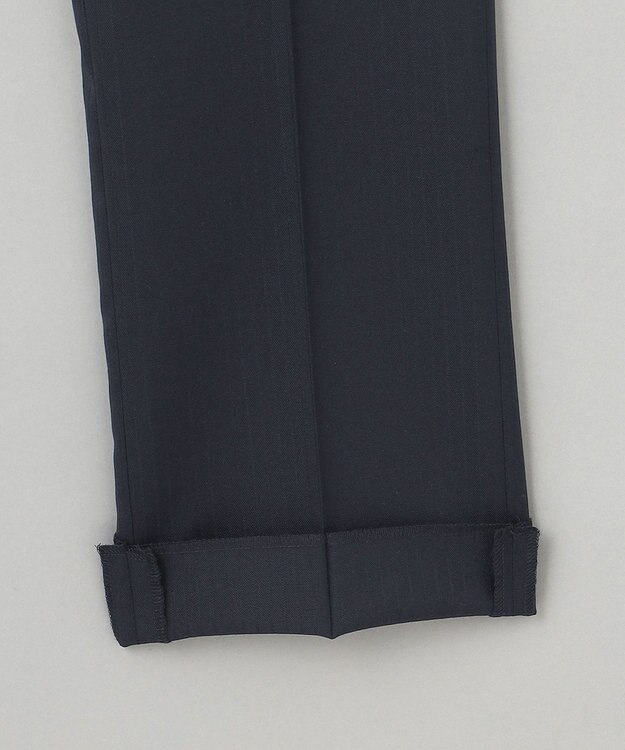 GOTAIRIKU オールシーズン対応【御幸毛織】WOOL×SOLOTEX ストレッチスーツ（ネイビーストライプ） ネイビー系1