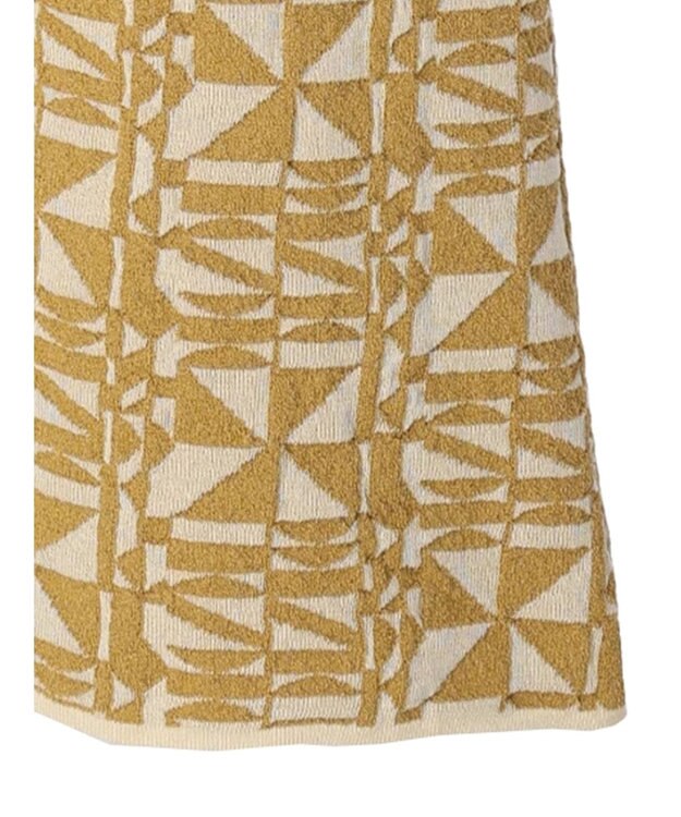 Green Parks ａ．ニットジャガード柄ワンピース Yellow