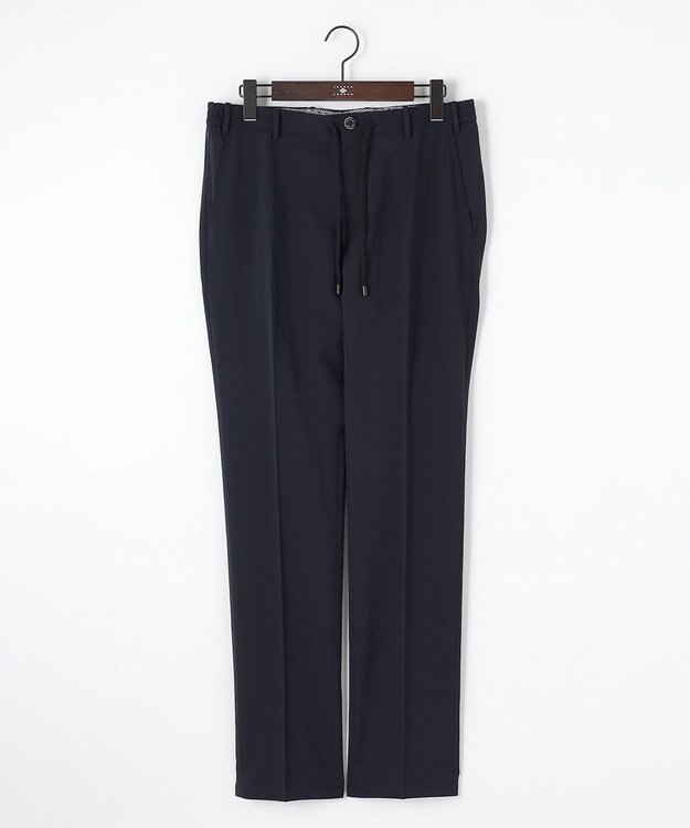 JOSEPH ABBOUD 夏パンツ【キングサイズ・洗える・ウエストも伸びる!/軽量/清涼/ストレッチ】ハイツイストドライストレッチパンツ ネイビー系