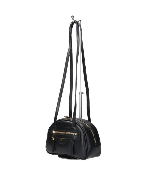 INTER-CHAUSSURES 【Christian Villa】レザースモールショルダーバッグ ブラック