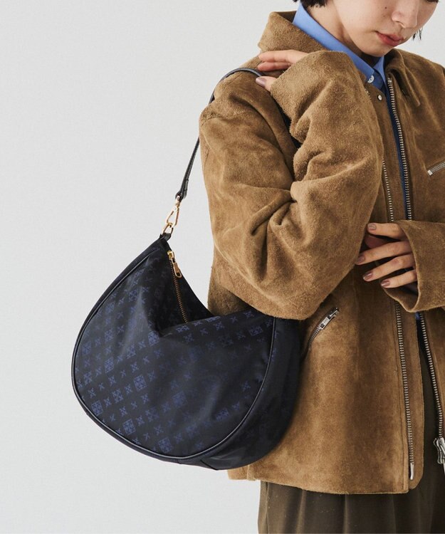 russet ナイロンジャガード2WAYショルダーバッグ(CE-1620) Black/Navy