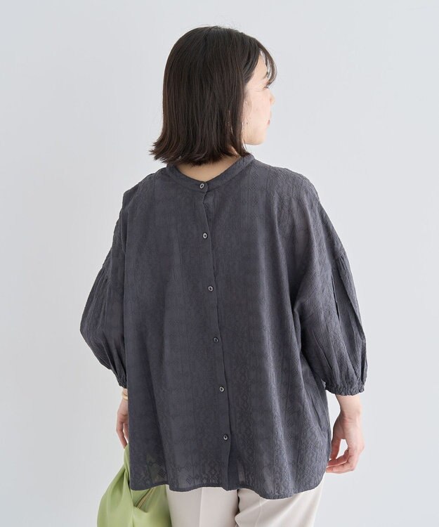 Green Parks Ｉ　ＳＥＴ２点　刺繍ブラウス＋タンクトップ Charcoal Gray