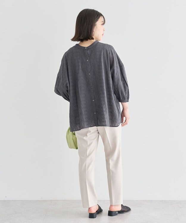 Green Parks Ｉ　ＳＥＴ２点　刺繍ブラウス＋タンクトップ Charcoal Gray
