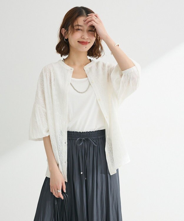 Green Parks Ｉ　ＳＥＴ２点　刺繍ブラウス＋タンクトップ Off White