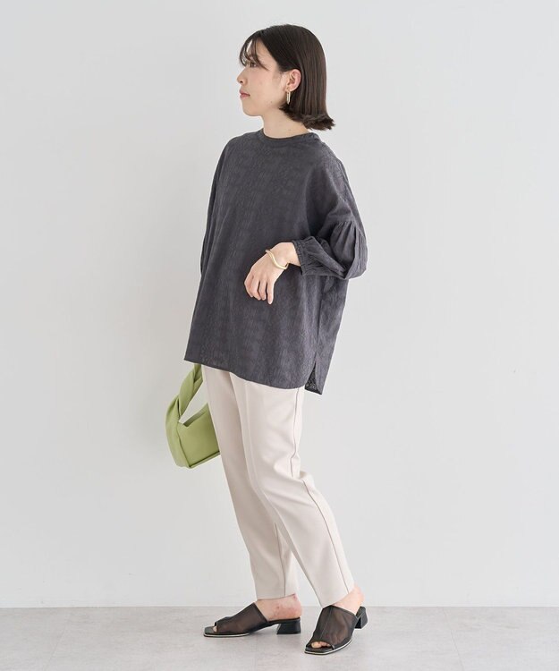 Green Parks Ｉ　ＳＥＴ２点　刺繍ブラウス＋タンクトップ Charcoal Gray