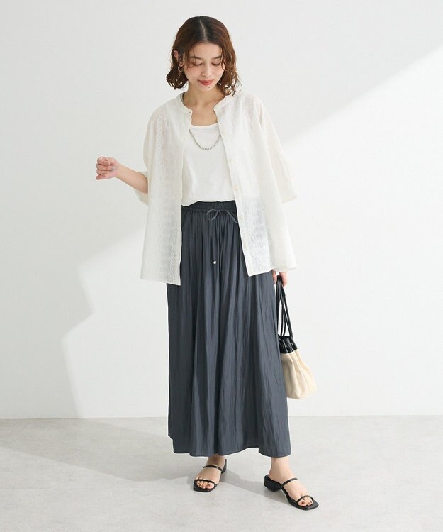 Green Parks Ｉ　ＳＥＴ２点　刺繍ブラウス＋タンクトップ Off White