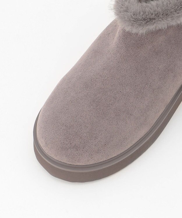 ANY SIS 【23.0~24.0cm】ボリュームソールフェイクムートン ブーツ ライトグレー