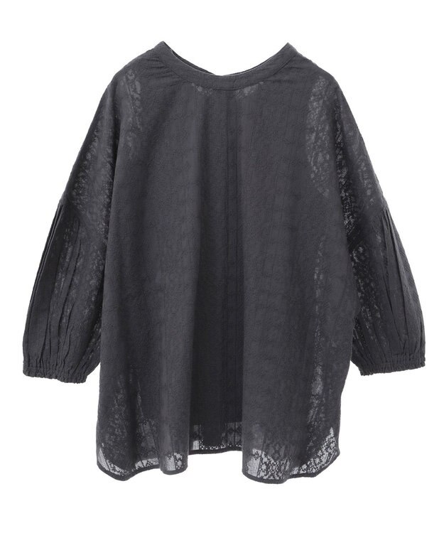 Green Parks Ｉ　ＳＥＴ２点　刺繍ブラウス＋タンクトップ Charcoal Gray